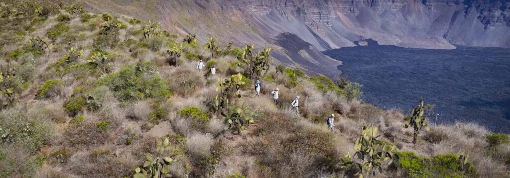 The Galápagos Conservancy conservation team, along with park rangers