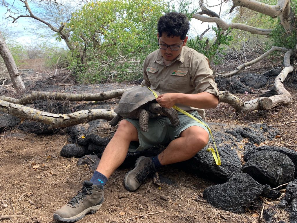 Cristian Gil, a technical assistant with Galápagos Conservancy