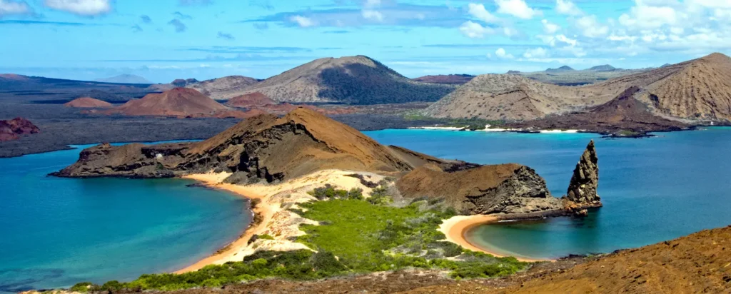 The Pinnacle of Bartolomé, an iconic natural landmark of Galápagos and a popular destination for thousands of visitors each year, in an archipelago that has been part of Ecuador since 1832.