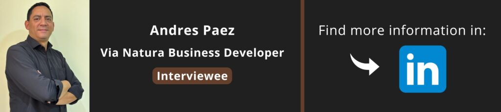 Andres Paez Social Network Profile Card Via Natura